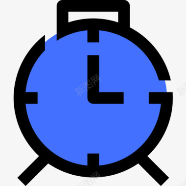 闹钟56学校蓝色图标图标