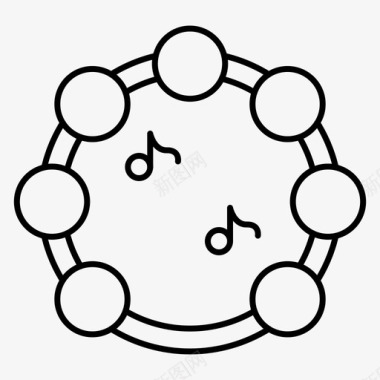 音乐音符手鼓图标图标