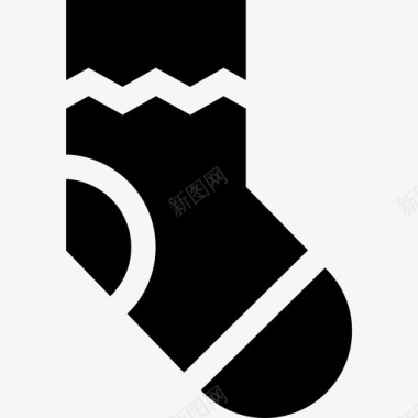 袜子冬装和配件填充图标图标