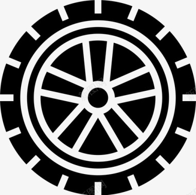 车轮汽车零件15字形图标图标