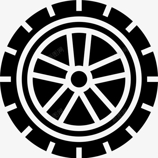 车轮汽车零件15字形图标svg_新图网 https://ixintu.com 字形 汽车零件 车轮