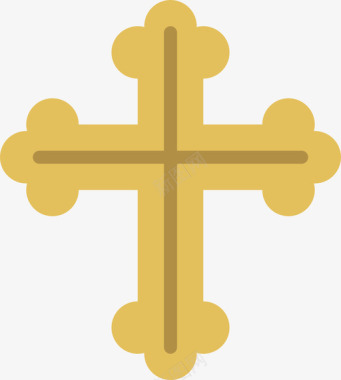十字架灵性3平坦图标图标