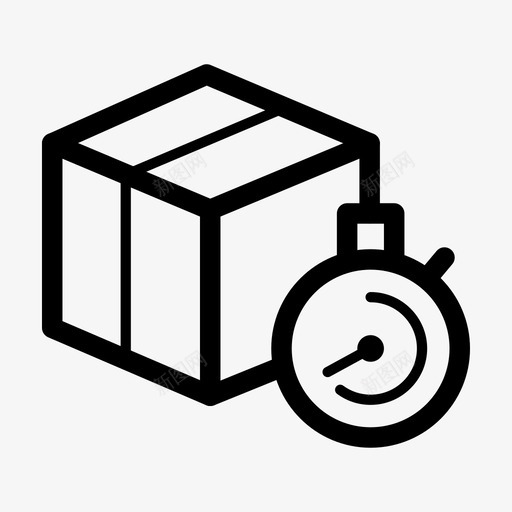 包装交货快速交货图标svg_新图网 https://ixintu.com 交货 包装 快速 秒表 装运 运输