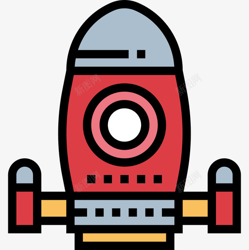 太空船玩具童年2线性颜色图标svg_新图网 https://ixintu.com 太空船 玩具 童年 线性 颜色