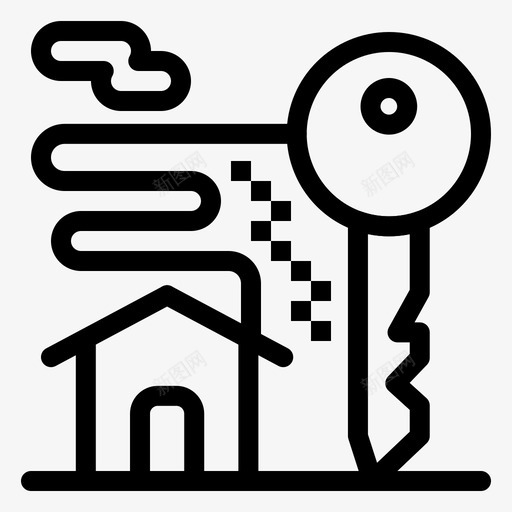 家钥匙房地产图标svg_新图网 https://ixintu.com 家 房地产 房间 钥匙