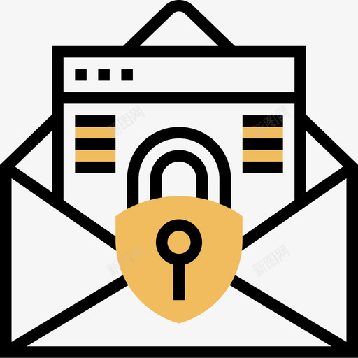 机密电子邮件机密信息6黄色阴影图标svg_新图网 https://ixintu.com 信息 机密 电子邮件 阴影 黄色