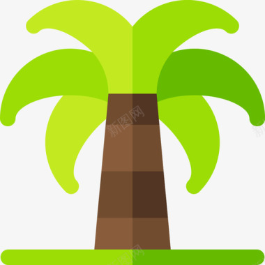 棕榈树印度15平坦图标图标