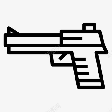 枪武器8直线型图标图标