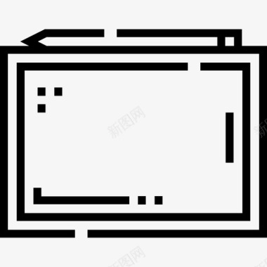 平板电脑硬件27线性图标图标