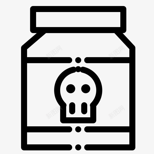 危险医疗药瓶图标svg_新图网 https://ixintu.com 医疗 危险 头骨 有毒 毒药 药剂元素 药瓶