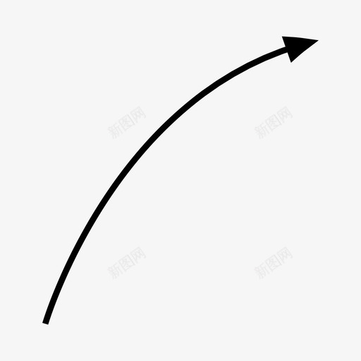 箭头曲线方向图标svg_新图网 https://ixintu.com 向上 方向 曲线 箭头 箭头弓3