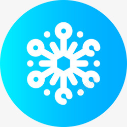 icon52圆形回形针雪花新年52圆形图标高清图片