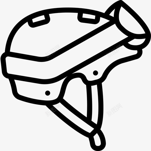 头盔冬季运动25线状图标svg_新图网 https://ixintu.com 冬季运动 头盔 线状