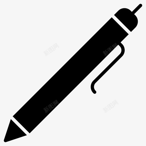 钢笔圆珠笔铅笔图标svg_新图网 https://ixintu.com 书写 元素 办公 图标 圆珠笔 字形 工具 文具 钢笔 铅笔