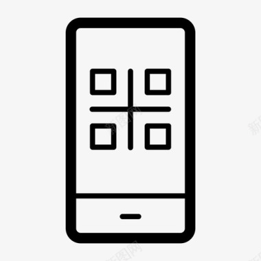 扫描码办公室电话图标图标