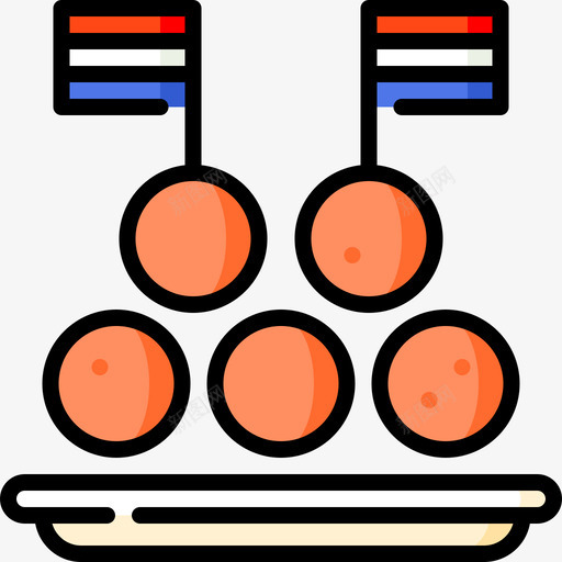 BitterballHolland17线性颜色图标svg_新图网 https://ixintu.com Bitterball Holland 线性 颜色