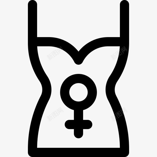 TopWomensDay7线性图标svg_新图网 https://ixintu.com Top WomensDay7 线性