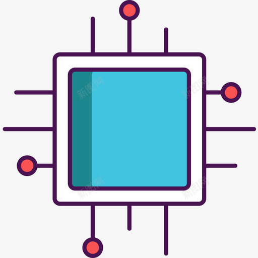 处理器计算机科学3线性颜色图标svg_新图网 https://ixintu.com 处理器 线性颜色 计算机科学3