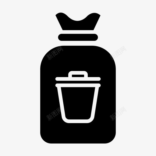 垃圾袋清洁卫生图标svg_新图网 https://ixintu.com 卫生 垃圾袋 安全 清洁