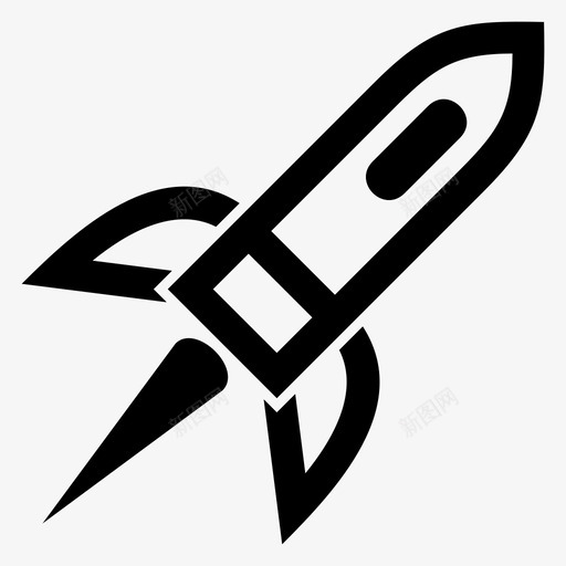 火箭快发射图标svg_新图网 https://ixintu.com 创业 发射 太空 快 火箭