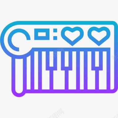 钢琴键盘玩具16渐变图标图标