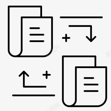 文件传输任务和项目管理图标图标