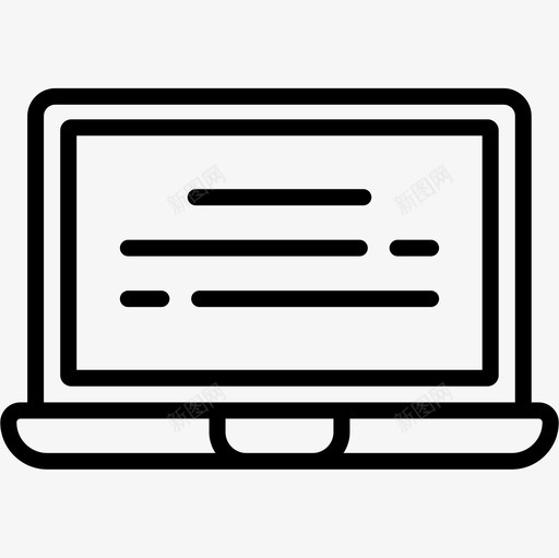 笔记本电脑技术60线性图标svg_新图网 https://ixintu.com 技术60 笔记本电脑 线性