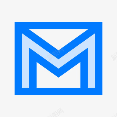 Gmail社交媒体101蓝色图标图标