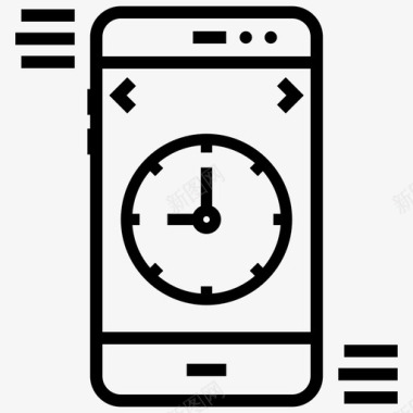 手机时钟数字时钟手机定时器图标图标