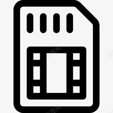 Sim卡硬件10线性图标图标