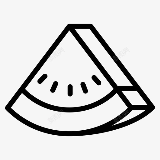 西瓜果食品块图标svg_新图网 https://ixintu.com 块 西瓜果 西瓜轮廓 食品