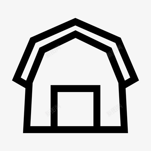 谷仓谷仓屋农场图标svg_新图网 https://ixintu.com 农场 园艺 庇护所 谷仓 谷仓屋