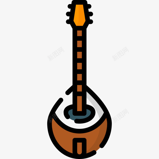 爱尔兰Bouzouki6线性颜色图标svg_新图网 https://ixintu.com Bouzouki 爱尔兰 线性 颜色