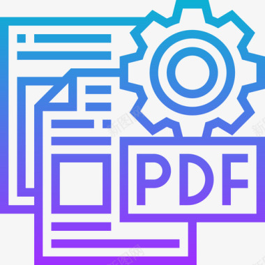 Pdf文件和文档12渐变图标图标