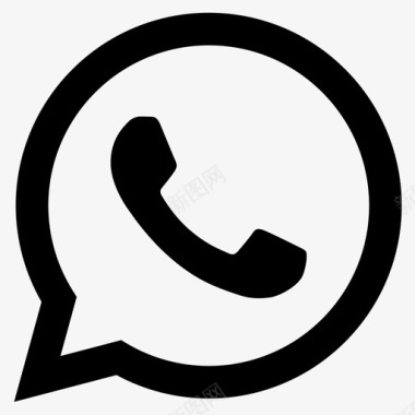 Whatsapp社交媒体87填充线性图标图标