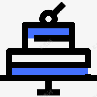 蛋糕爱85蓝色图标图标