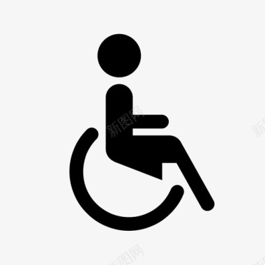 女厕障碍浴室残疾人图标图标