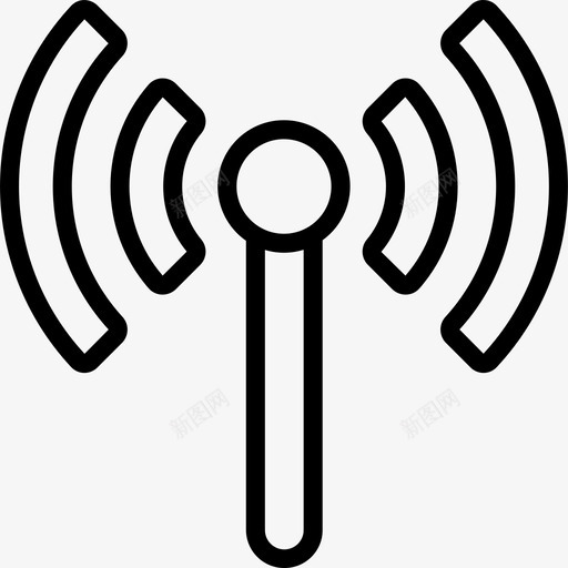 Wifi移动接口线性图标svg_新图网 https://ixintu.com Wifi 接口 移动 线性