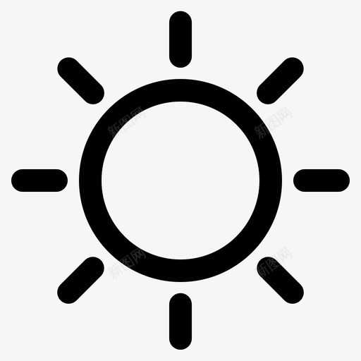 太阳自然光图标svg_新图网 https://ixintu.com 光明 天气 太阳 自然