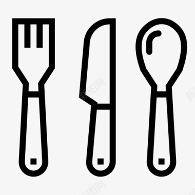 吃餐具叉子图标图标