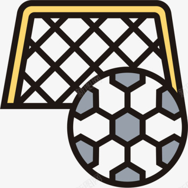 足球运动76线性颜色图标图标