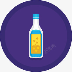 icon63圆形计算器起泡咖啡色63圆形扁平图标高清图片
