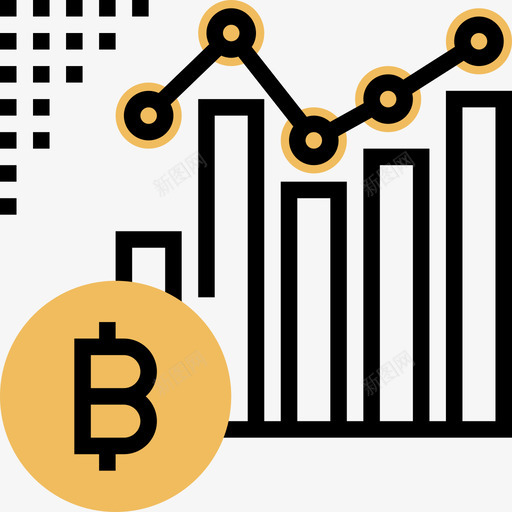 条形图比特币91黄色阴影图标svg_新图网 https://ixintu.com 条形图 比特 阴影 黄色