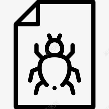 Bug文件33线性图标图标