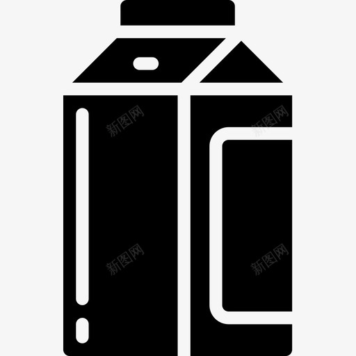 牛奶容器2填充图标svg_新图网 https://ixintu.com 填充 容器 牛奶