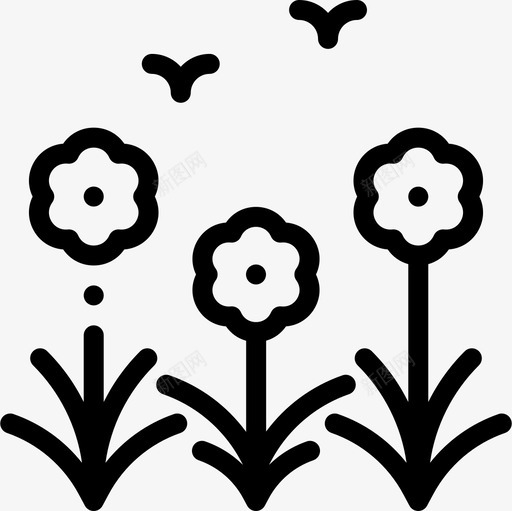 花卉城市公园8线形图标svg_新图网 https://ixintu.com 城市公园8 线形 花卉