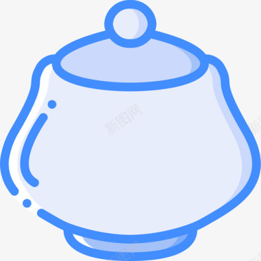 饼干罐容器4蓝色图标图标