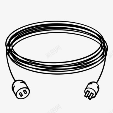 电缆延长插头电线电气图标图标