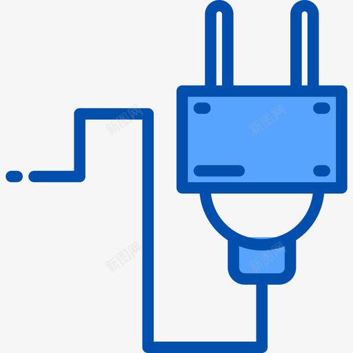 插头能源生态4蓝色图标svg_新图网 https://ixintu.com 插头 能源生态4 蓝色