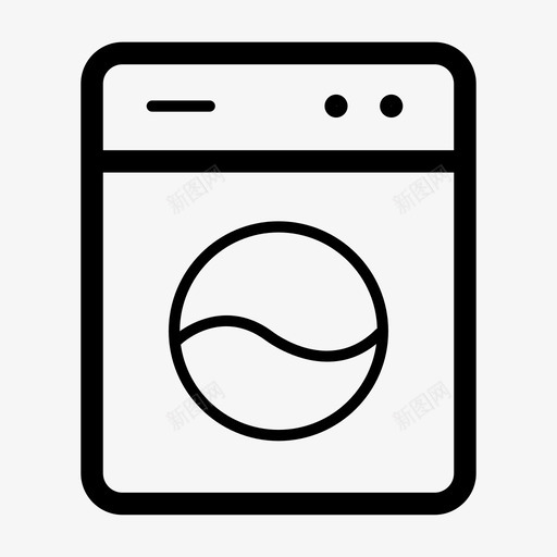 洗衣机清洁衣物图标svg_新图网 https://ixintu.com 客房服务 洗衣房 洗衣机 清洁 衣物